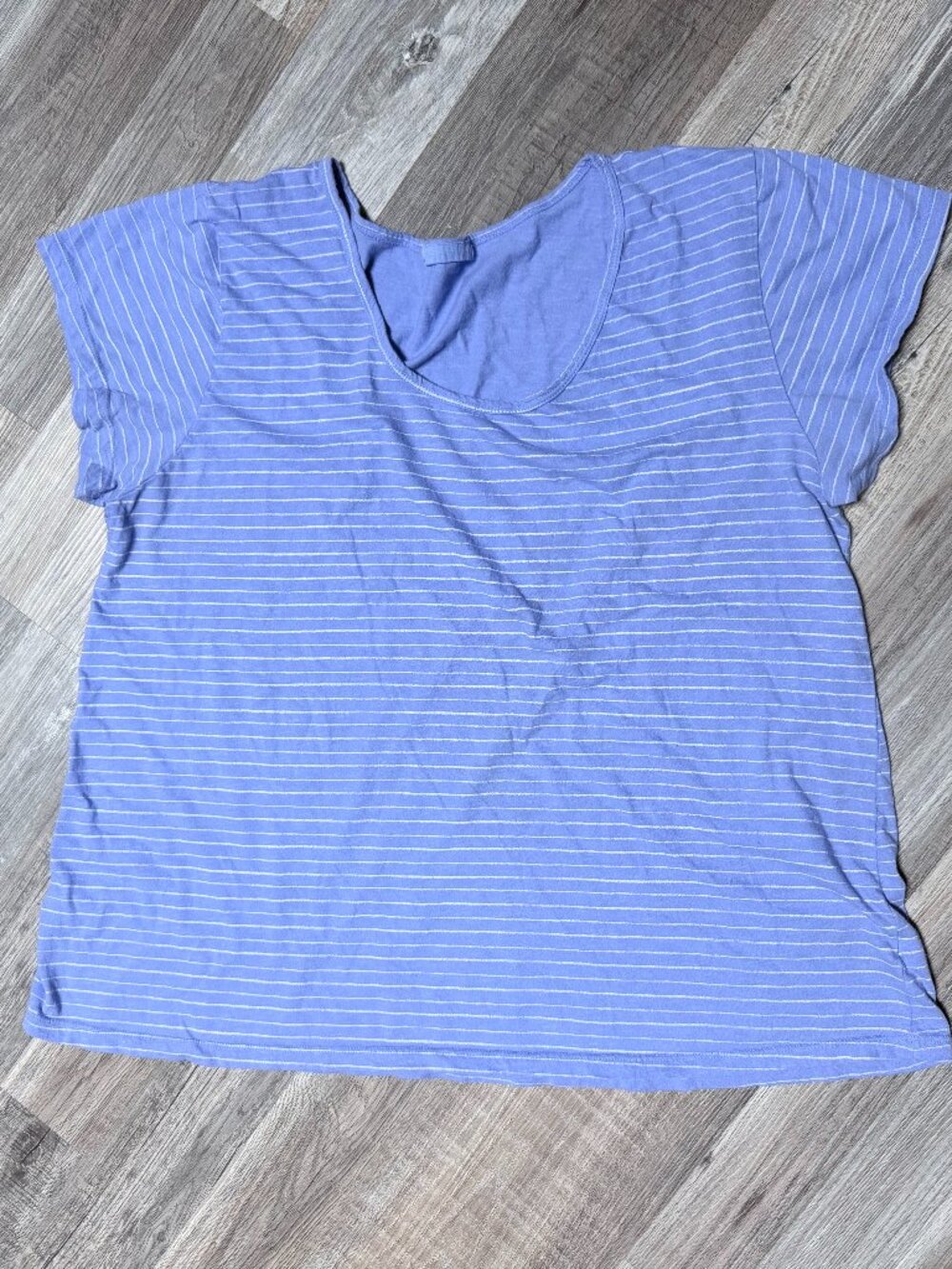 Fresh Produce striped t-shirt, lilac, 2X